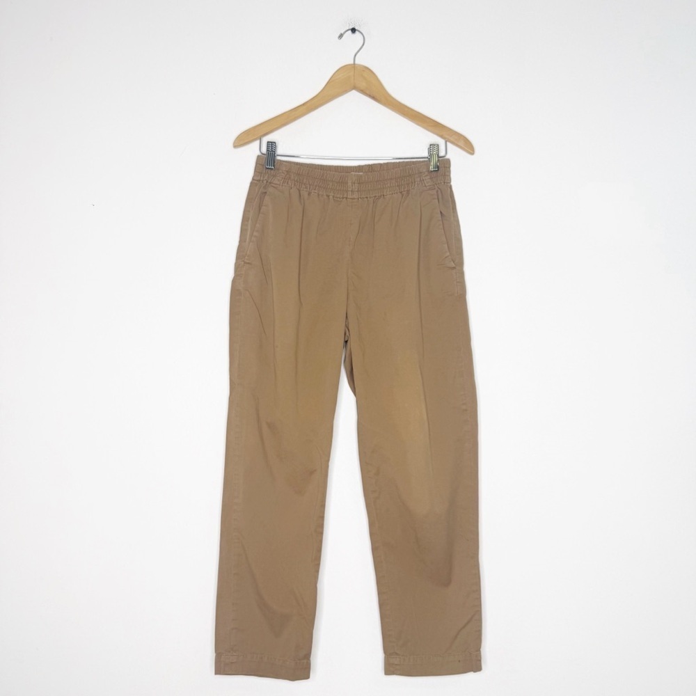 Everlane Women’s Easy Pants Khaki Brown Elastic Waist Tapered Size 6